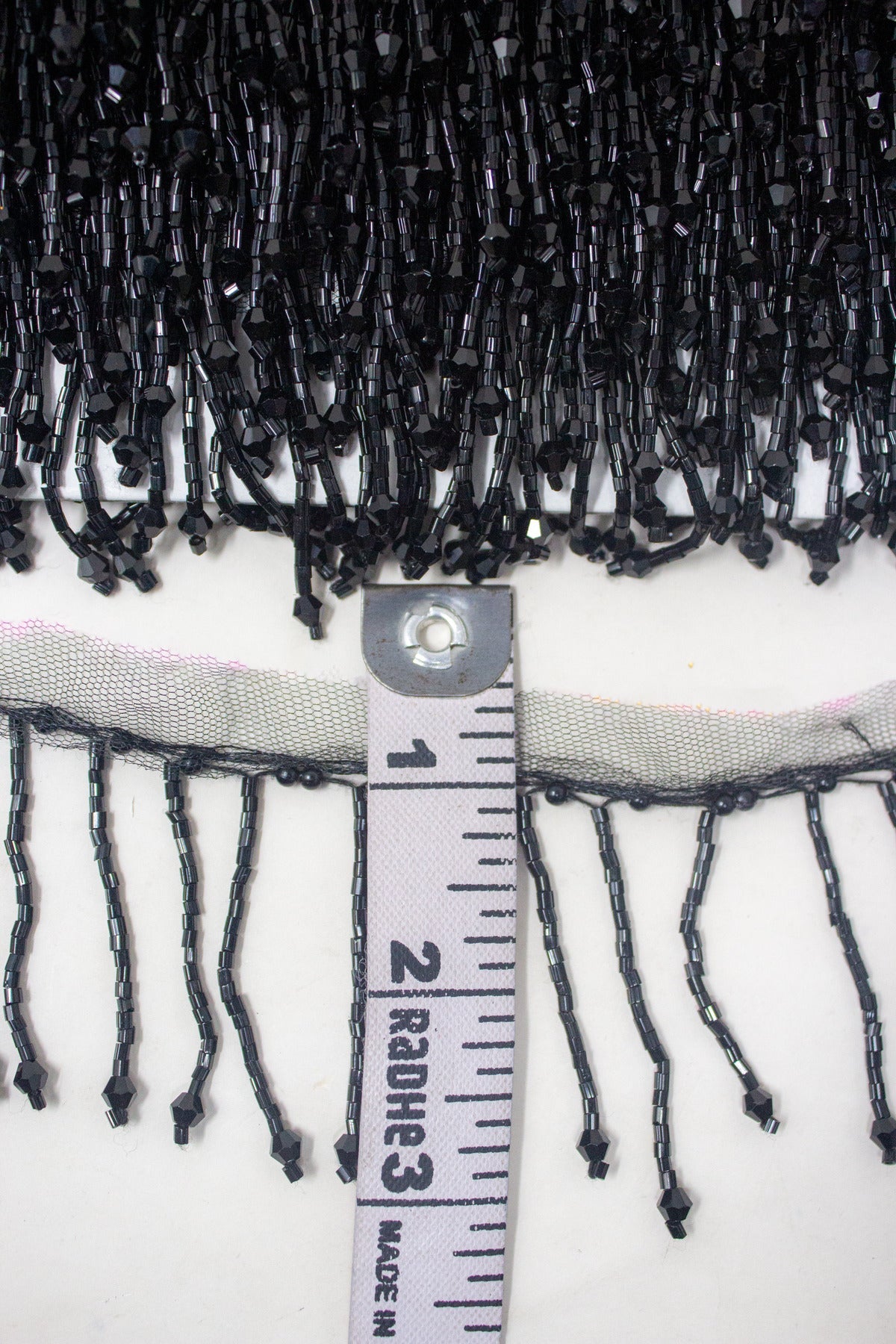 Black Latkan Lace in Crystal, Cutdana - 3 Meter