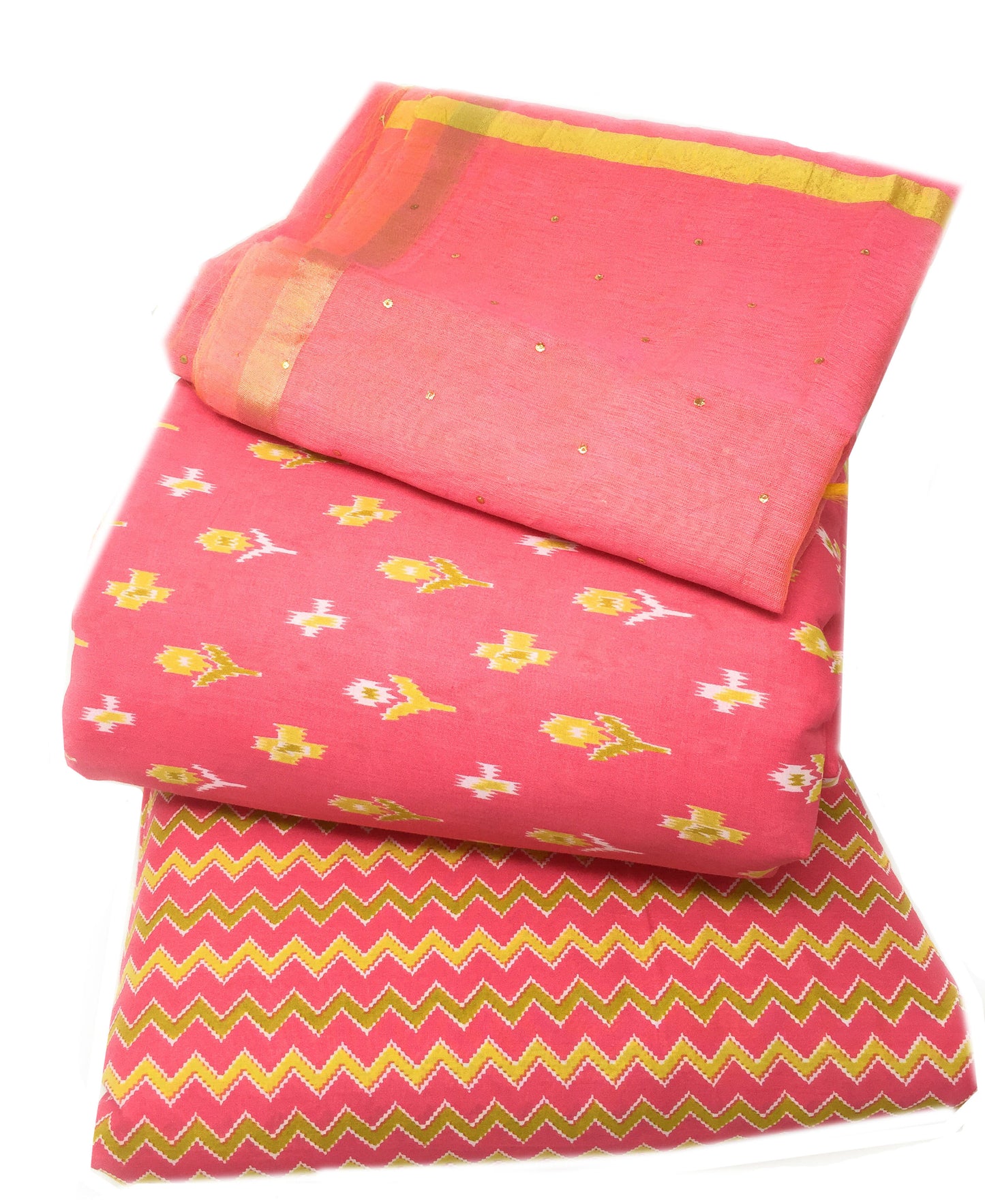 Cotton Dress Material Jaipuri Print