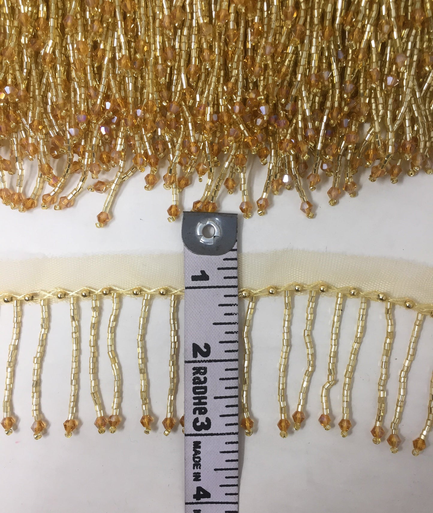 Latkan Lace For Dupatta In Gold Crystal, Cutdana - 3 Meter