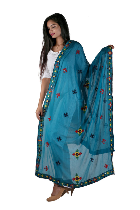 Teal Blue Dupatta