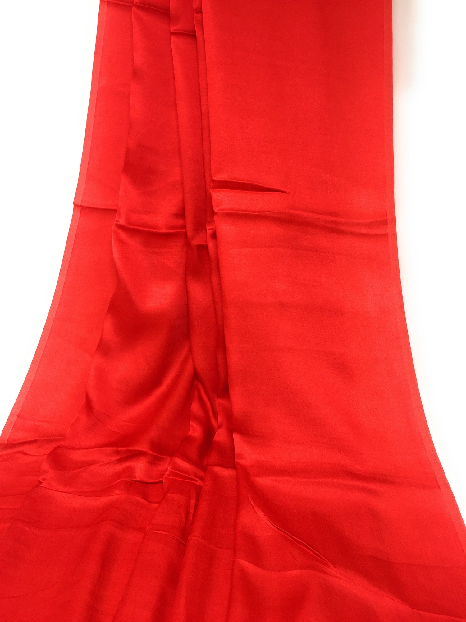 Pure Red Silk Fabric Material - By the Yard | By Meter – Inhika.com