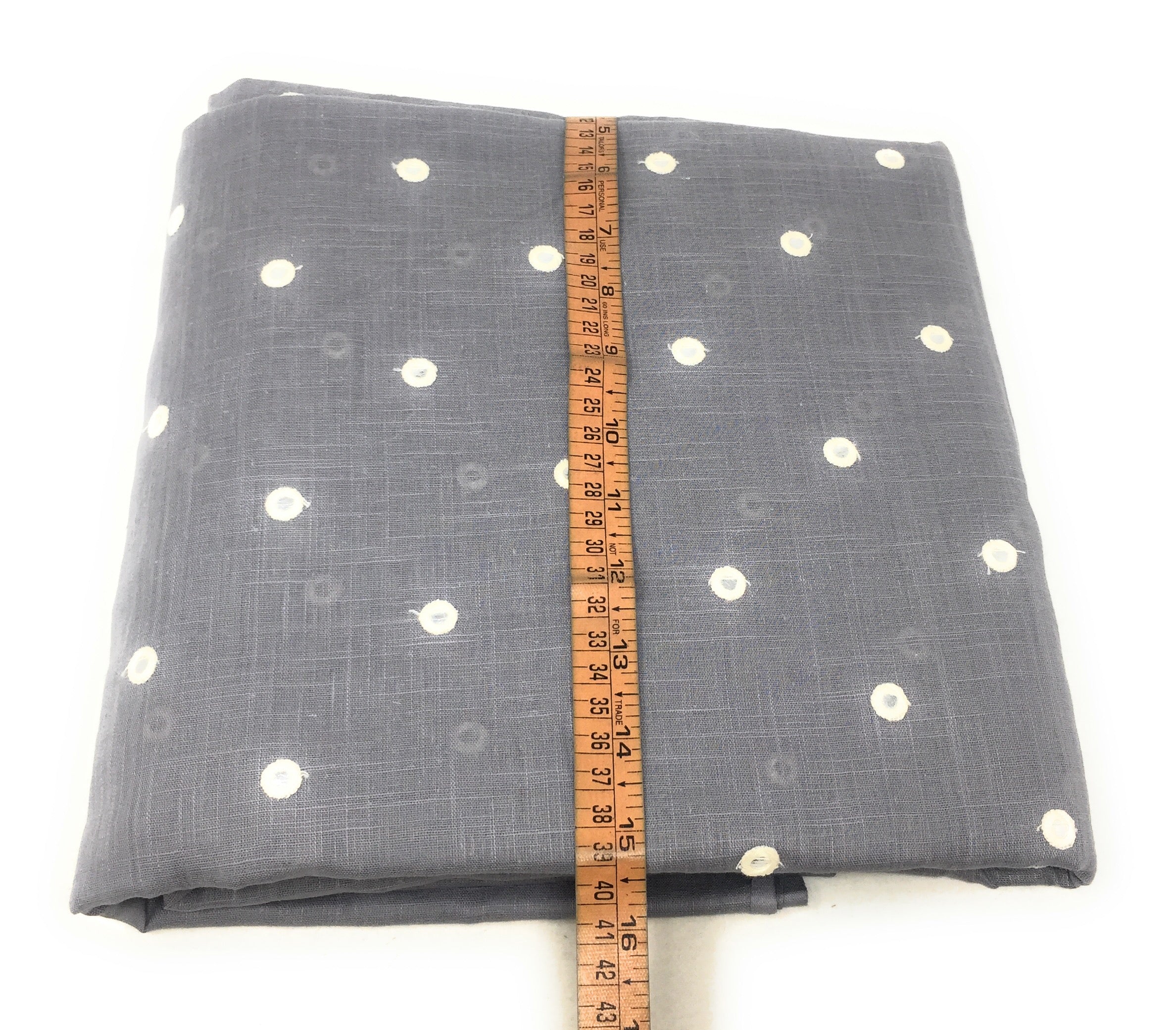 Mirror Work Cloth In Pure Cotton In Grey - By the Yard | By Meter ...