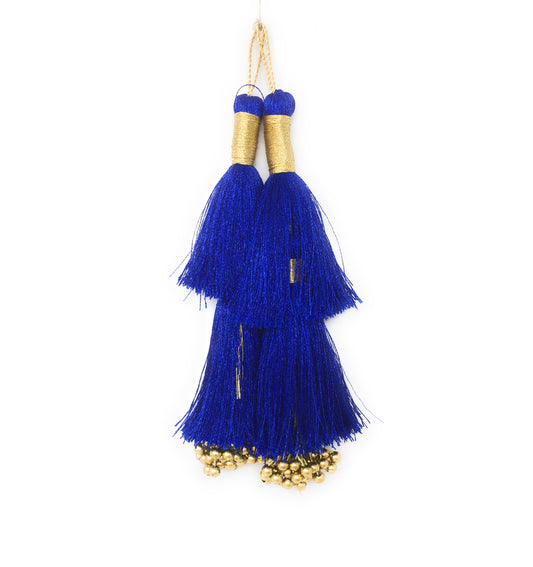 Blouse Latkan Tassel Blue set of 2