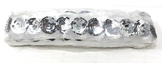 Silver sequin trim