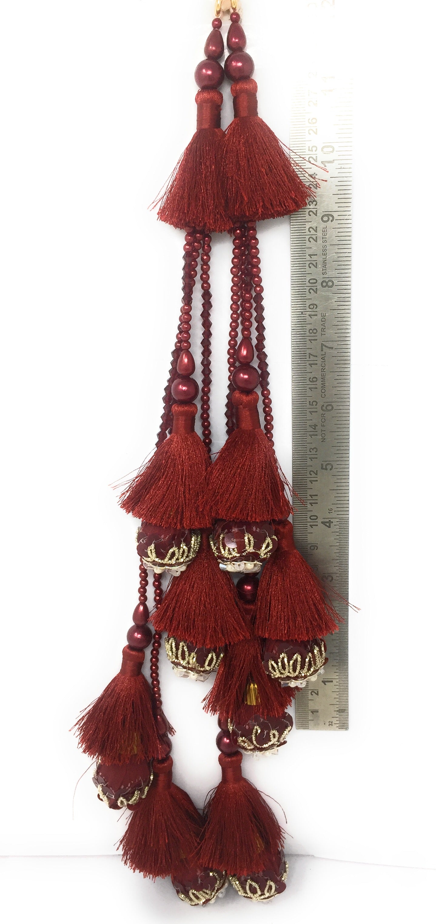 hangin latkan Hand made work Latkan For Women Ethnic 'lehenga Hanging  Tassel set of 2]Golden & Green Colours Fancy New latkan Latest desing ,  Brooch Price in India - Buy hangin latkan