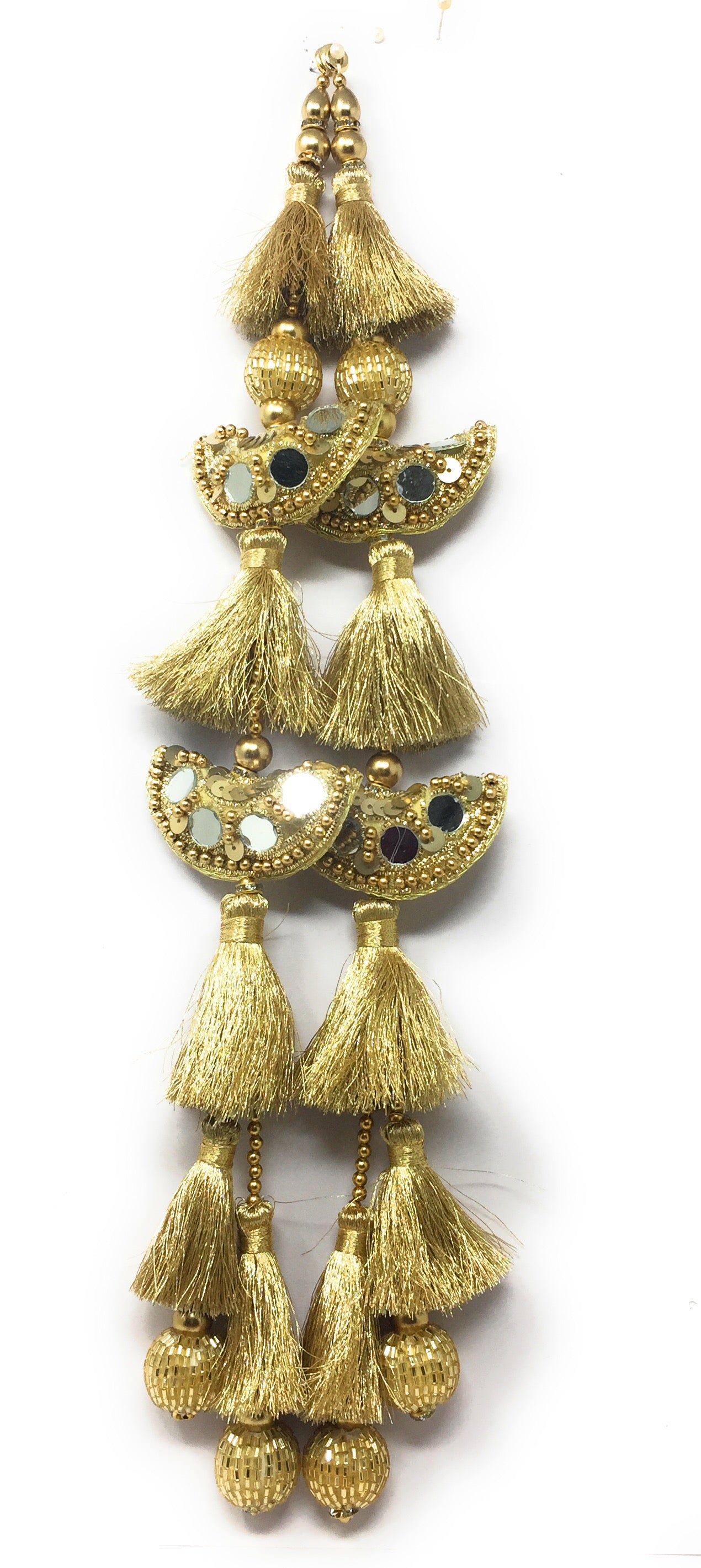 Buy Inhika Set of 2 Decorative Indian Latkan Hanging for Blouse Lehenga,  Saree, Fancy Tassel for Bag Design (Colour: Grey; Length: 10cm Long);Pompon  décoratif ;borla decorativa (Water Gold) Online at desertcartINDIA