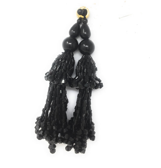 tassels in blouse Black